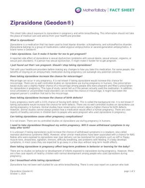 Ziprasidone (Geodon®)