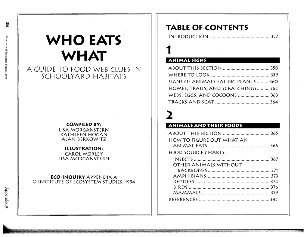 Who Eats What Guide Will Help You and Your Students Find Animals and Their Signs, and Figure out What These Animals Eat