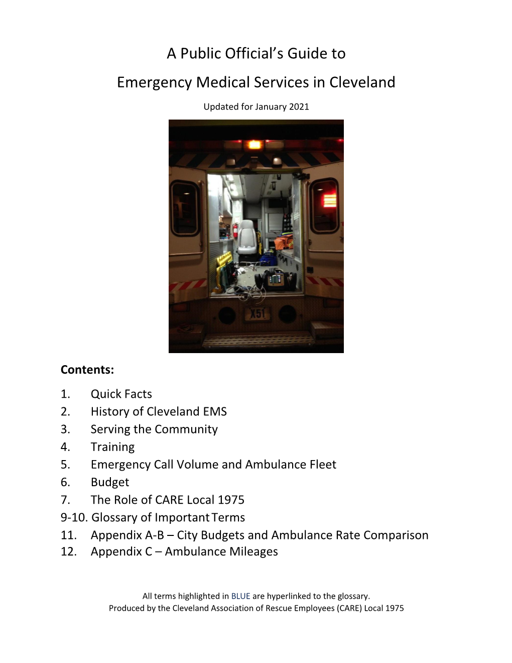 A Public Official's Guide to Emergency Medical Services in Cleveland