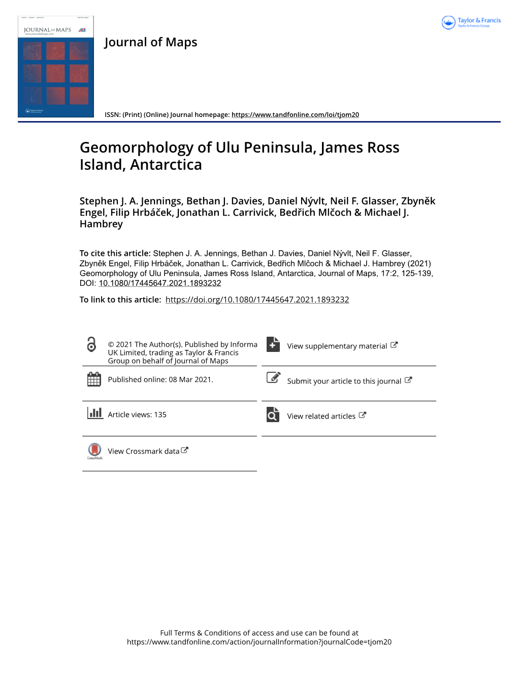 Geomorphology of Ulu Peninsula James Ross Island Antarctica.Pdf