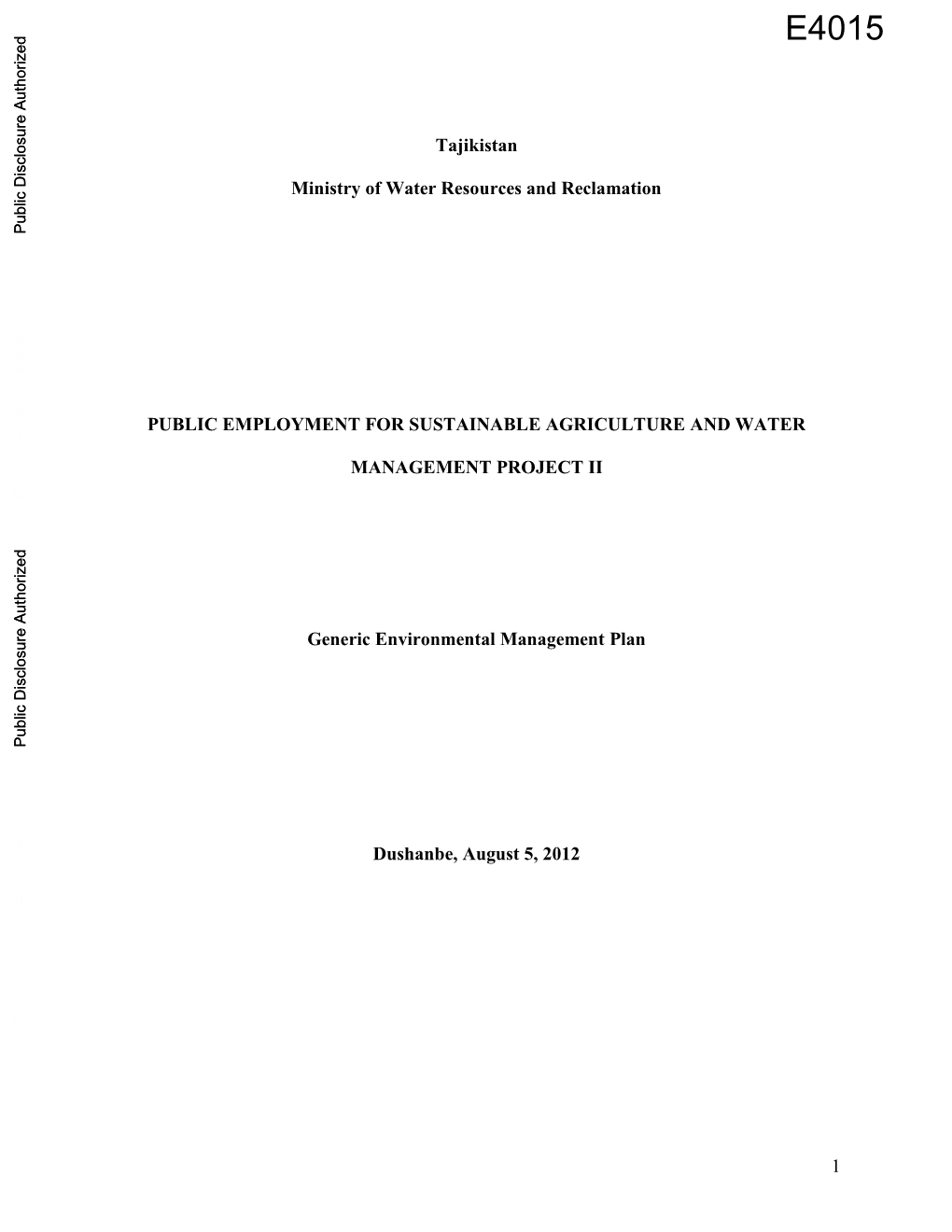 World Bank Document