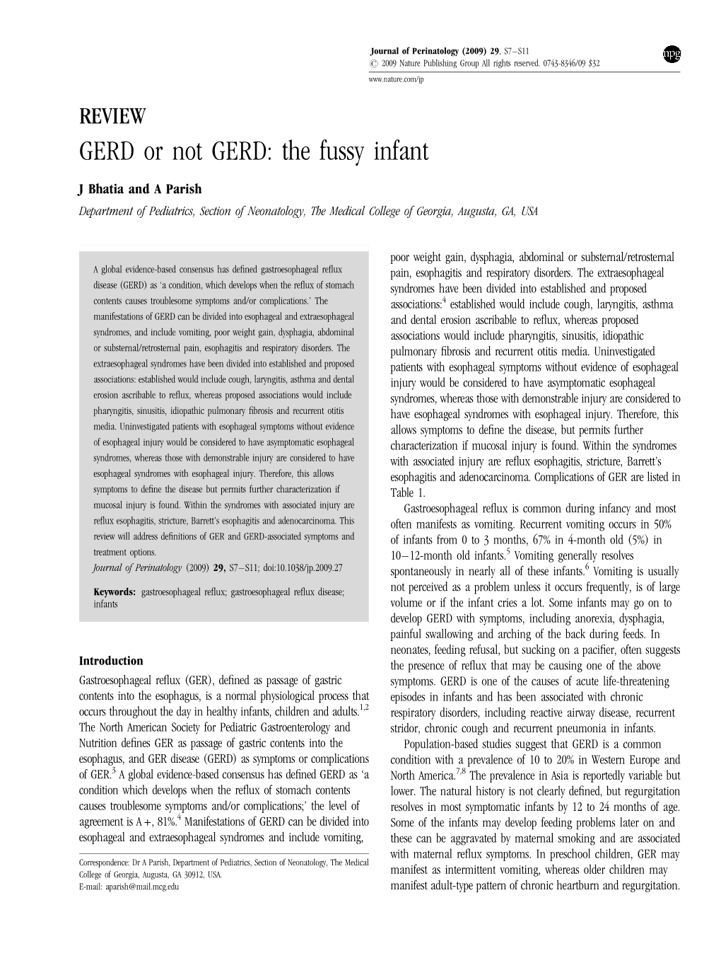 GERD Or Not GERD: the Fussy Infant