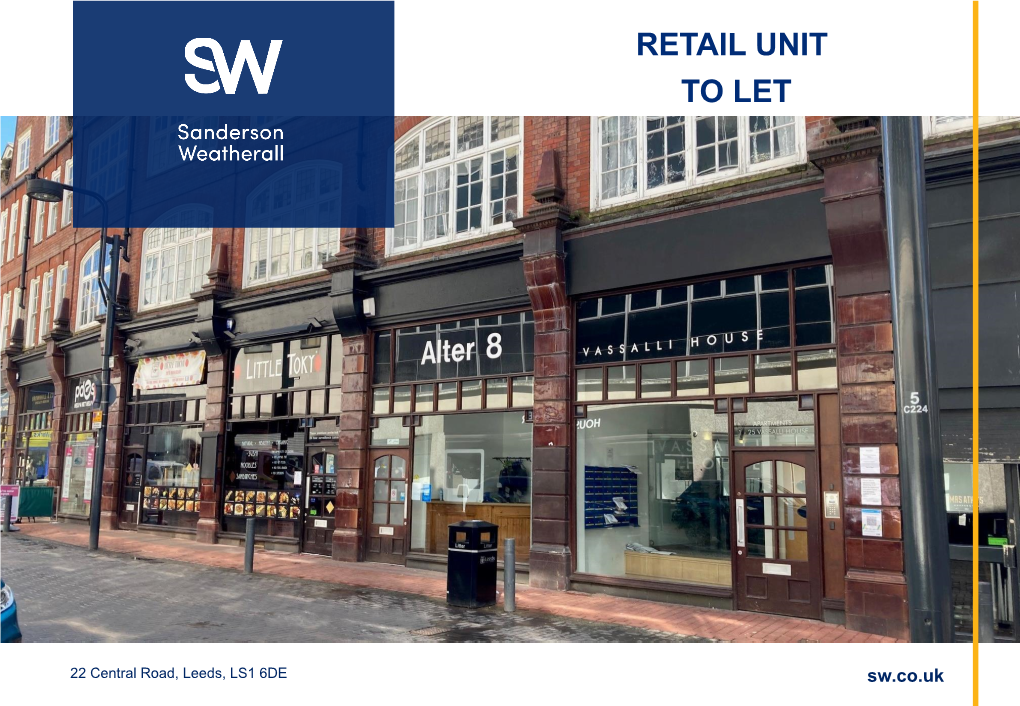 Retail Unit to Let