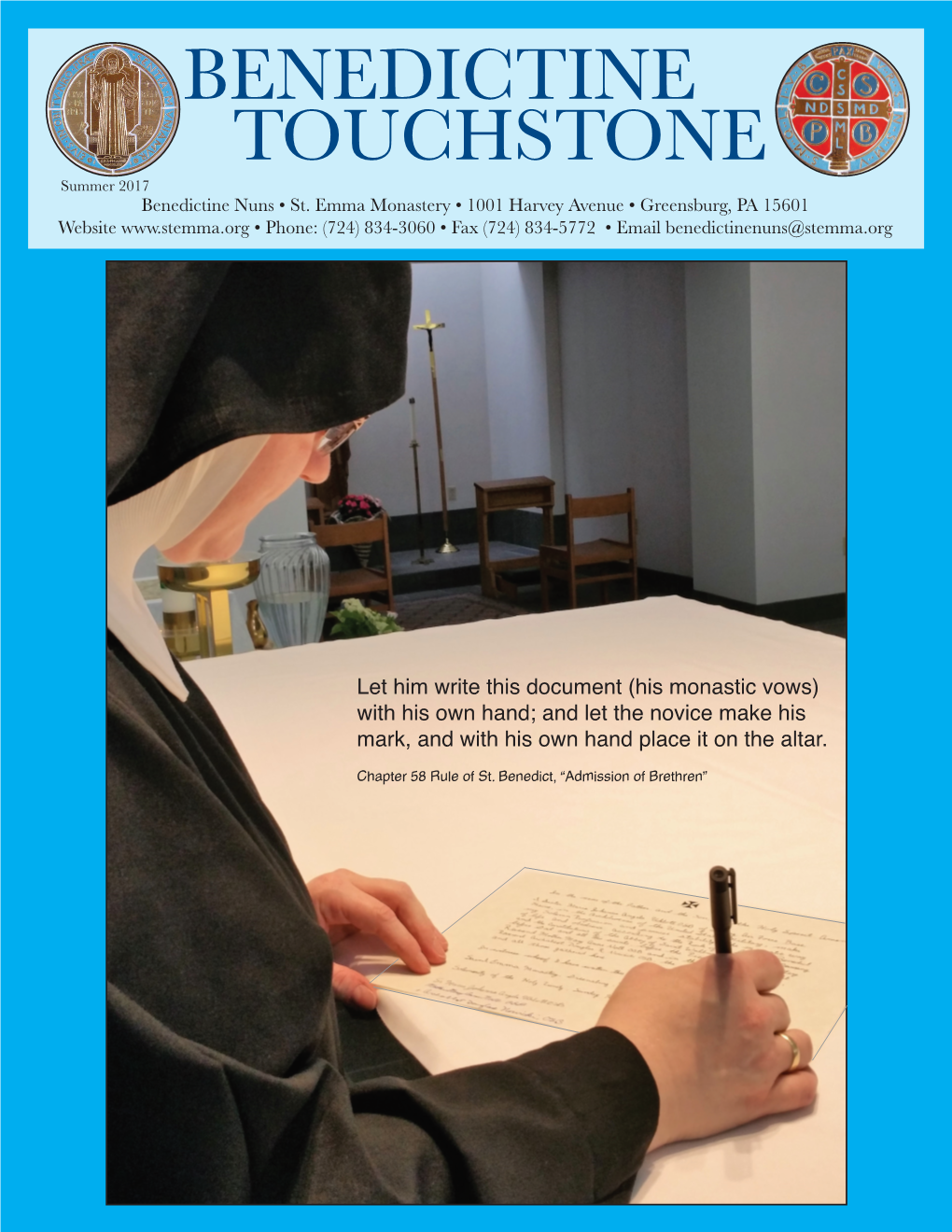 The Benedictine Touchstone, Summer 2017