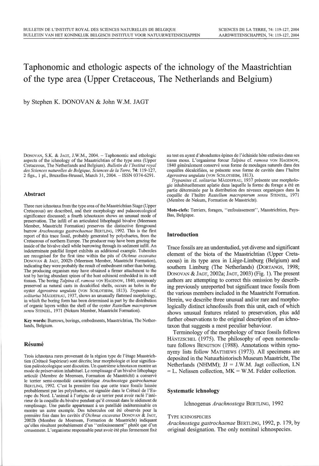 The Maastrichtian of the Type Area (Upper Cretaceous, the Netherlands and Belgium) by Stephen K