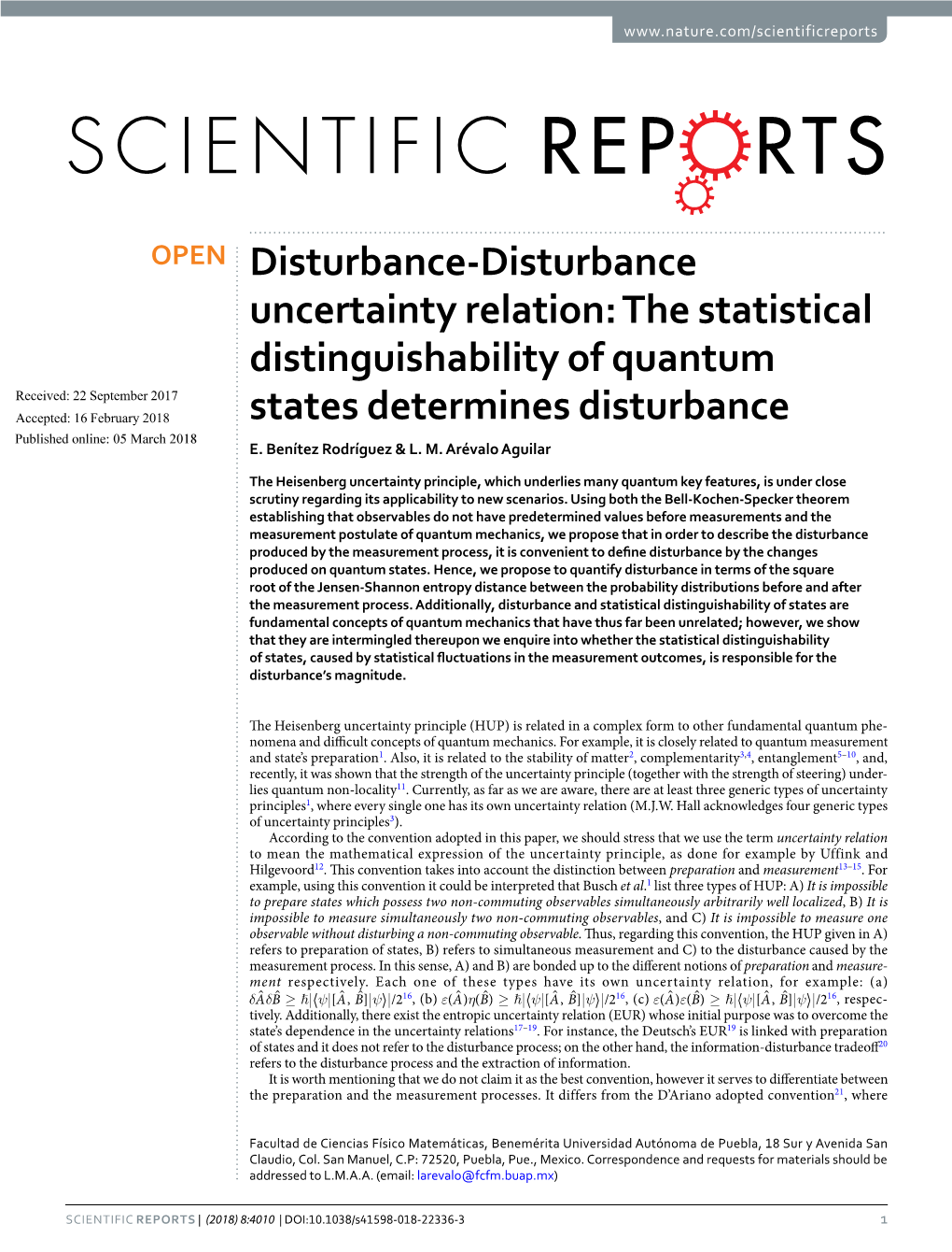 The Statistical Distinguishability of Quantum States Determines Disturbance