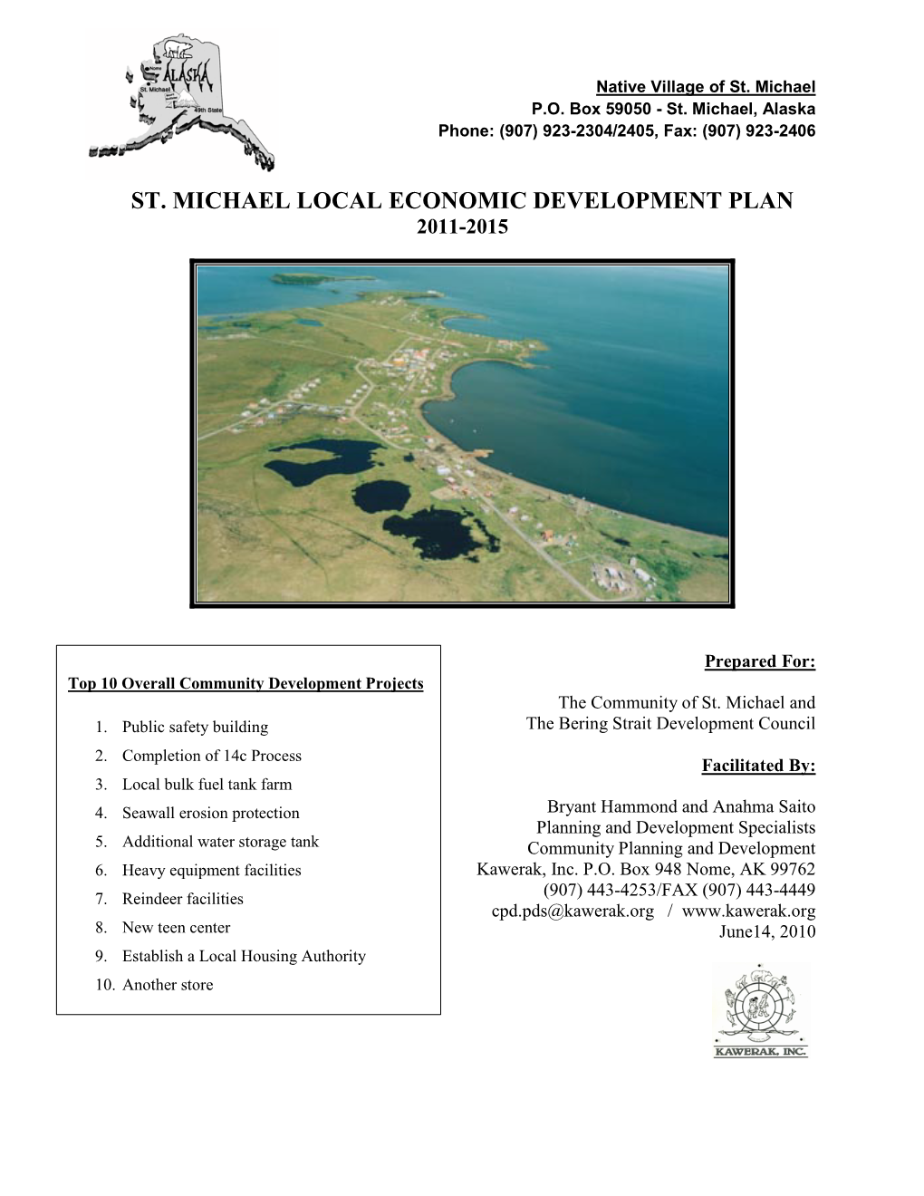 St. Michael Local Economic Development Plan 2011-2015