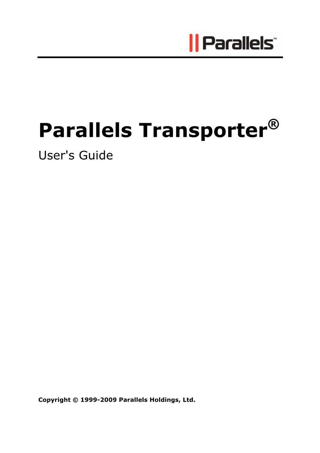 Parallels Transporter® User's Guide