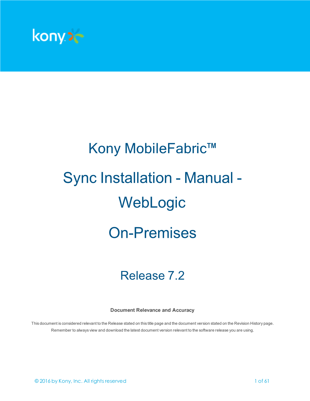 Kony Mobilefabric Sync Weblogic Installation