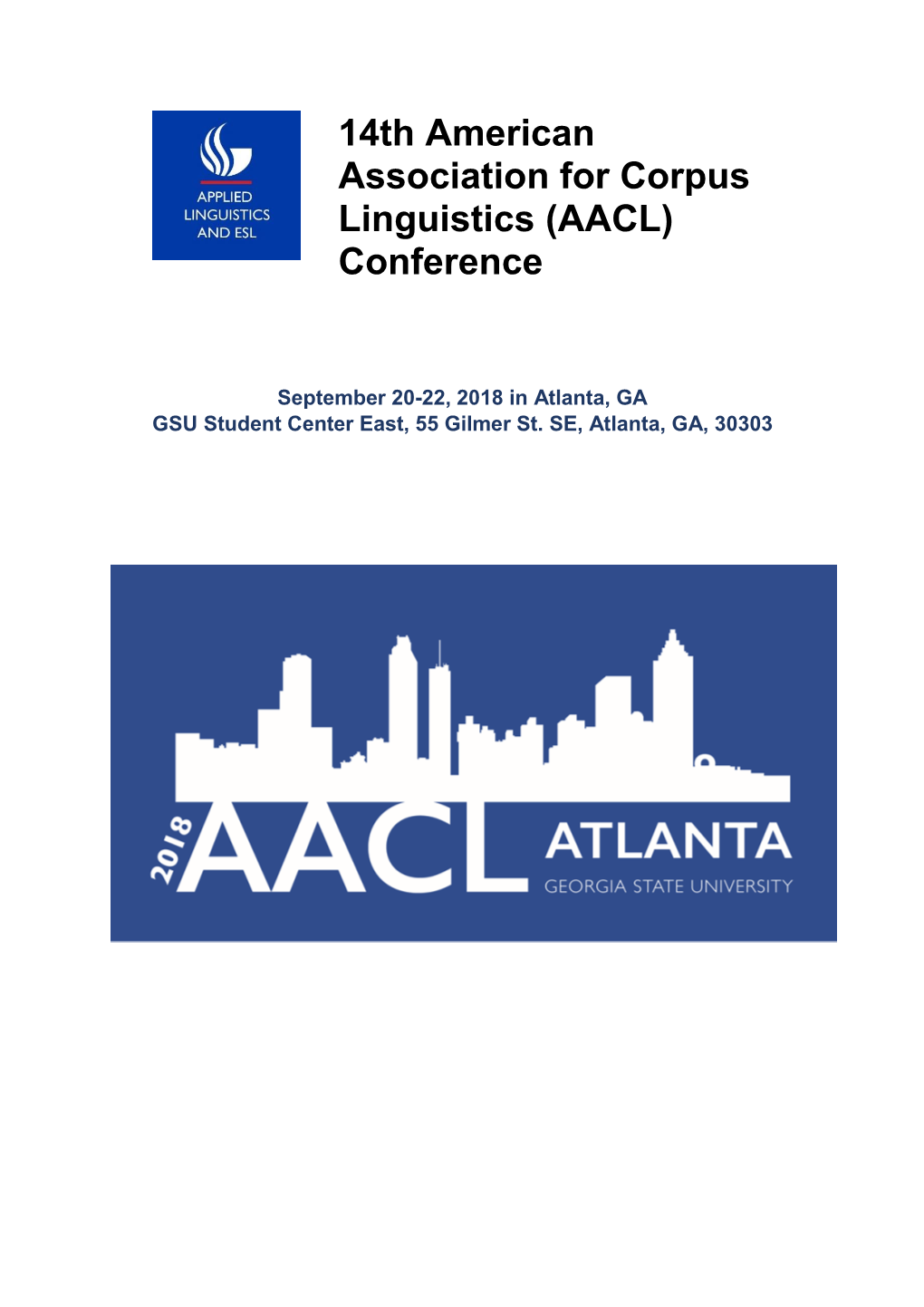 14Th American Association for Corpus Linguistics (AACL) Conference