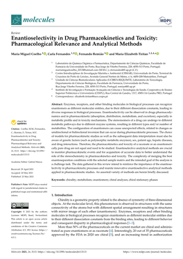 Enantioselectivity in Drug Pharmacokinetics and Toxicity: Pharmacological Relevance and Analytical Methods
