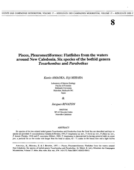 Six Species of the Bothid Genera Tosarhombus and P