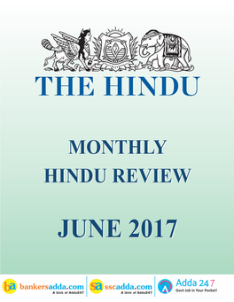 The Hindu Review: June 2017