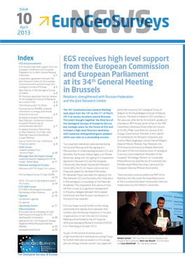 Eurogeosurveys 2013 NEWS