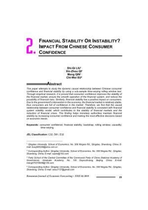 Financial Stability Or Instability? Impact from Chinese Consumer 2