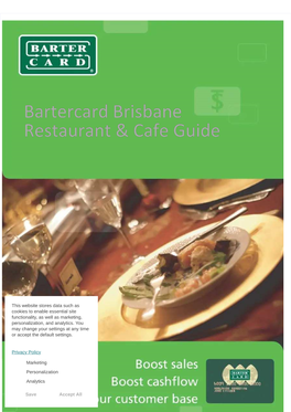 Bartercard Brisbane Restaurant & Cafe Guide