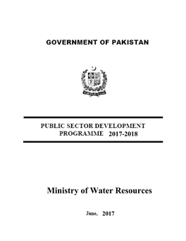 Water Sector PSDP 2017-18