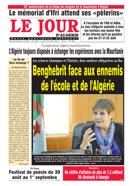 Benghebrit Face Aux Ennemis De L'école Et De L'algérie