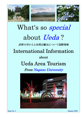What's So Special About Ueda ? 長野大学から上田周辺観光について国際情報 International Information About Ueda Area Tourism from Nagano University
