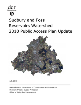 Sudbury Reservoir Watershed System Public Access Plan Update