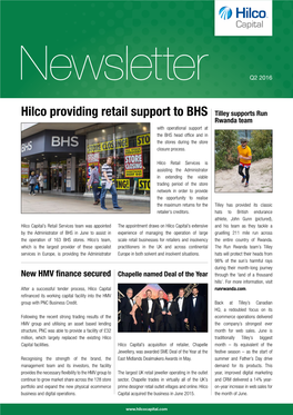 Hilco Providing Retail Support To