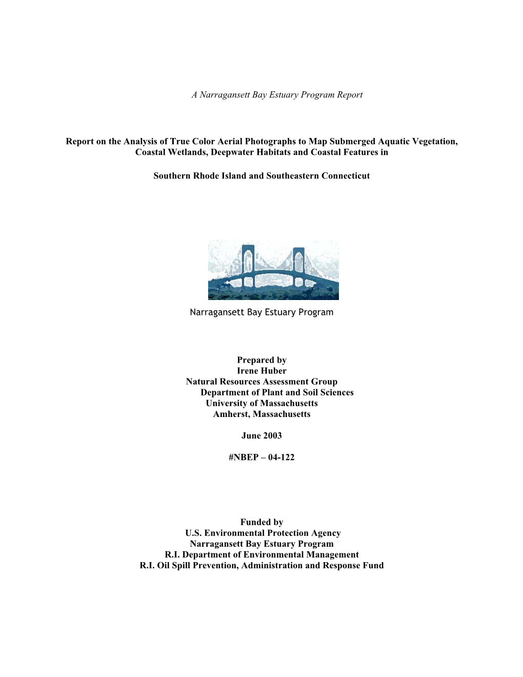 A Narragansett Bay Estuary Program Report