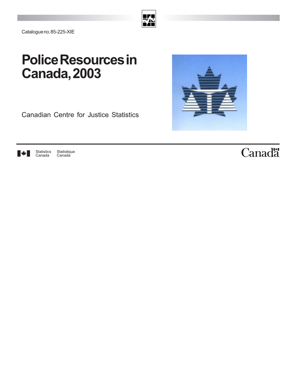 Police Resources in Canada, 2003