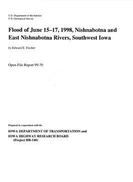 Flood of June 15-17,1998, Nishnabotna and East Nishnabotna Rivers, Southwest Iowa by Edward E