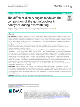 The Different Dietary Sugars Modulate The