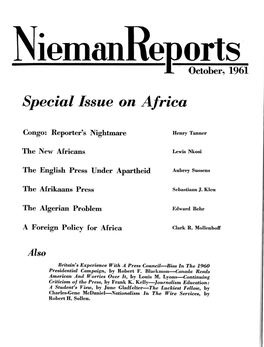 Special Issue on Africa