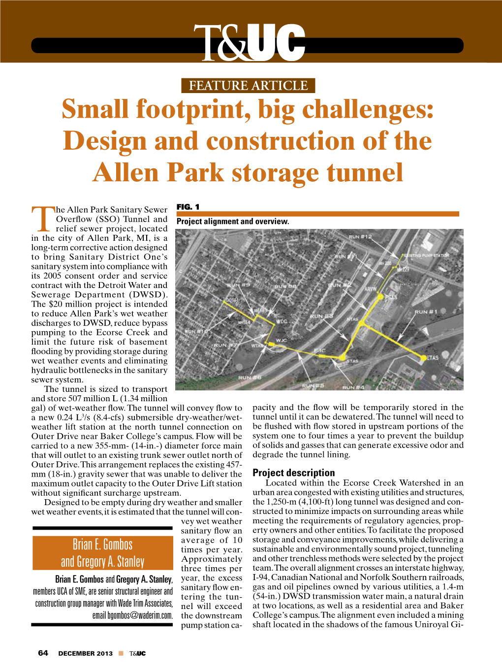 Design and Construction of the Allen Park Storage Tunnel