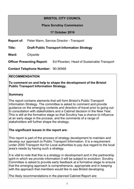 Draft Public Transport Information Strategy PDF