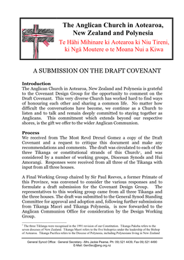Collated Responses to 'Nassau Documents' from Around the Communion