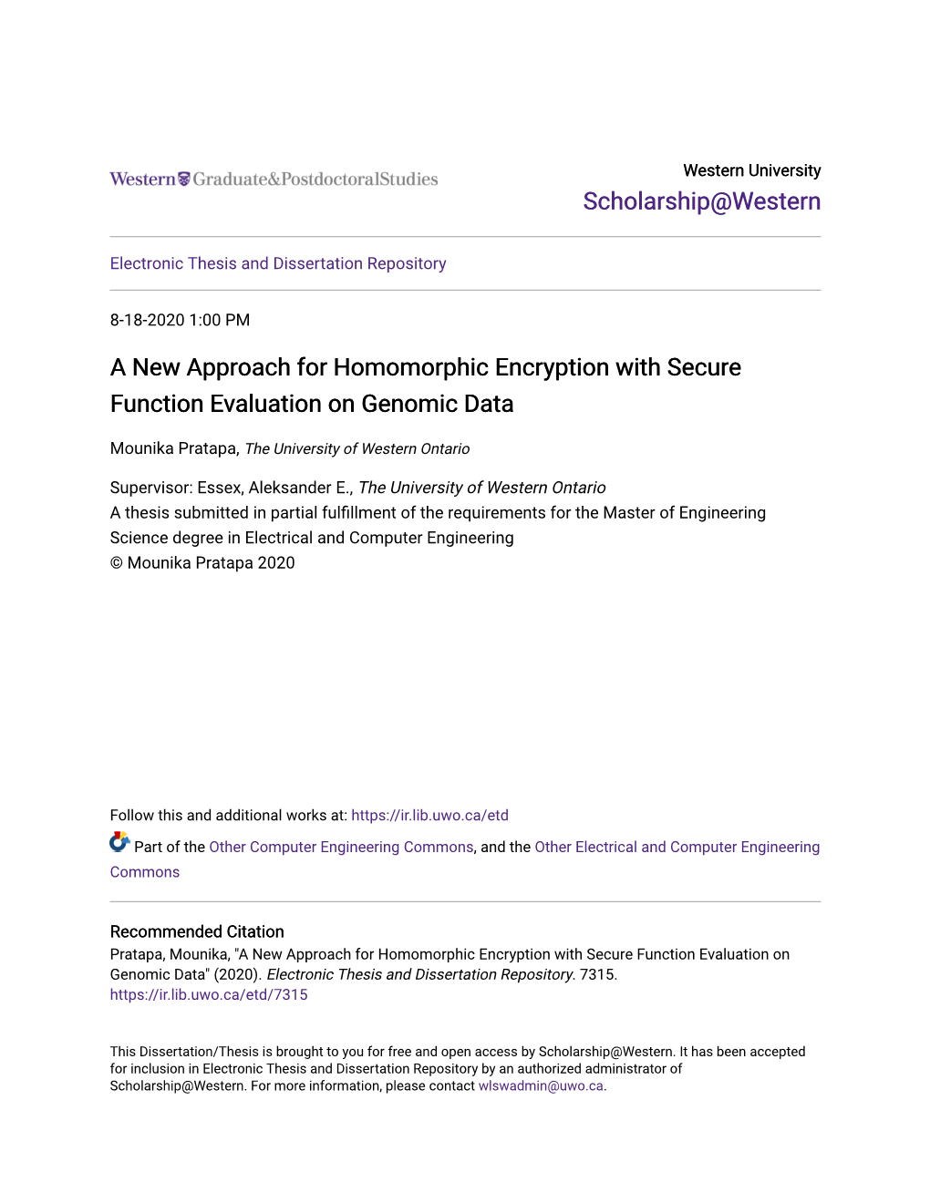 A New Approach for Homomorphic Encryption with Secure Function Evaluation on Genomic Data