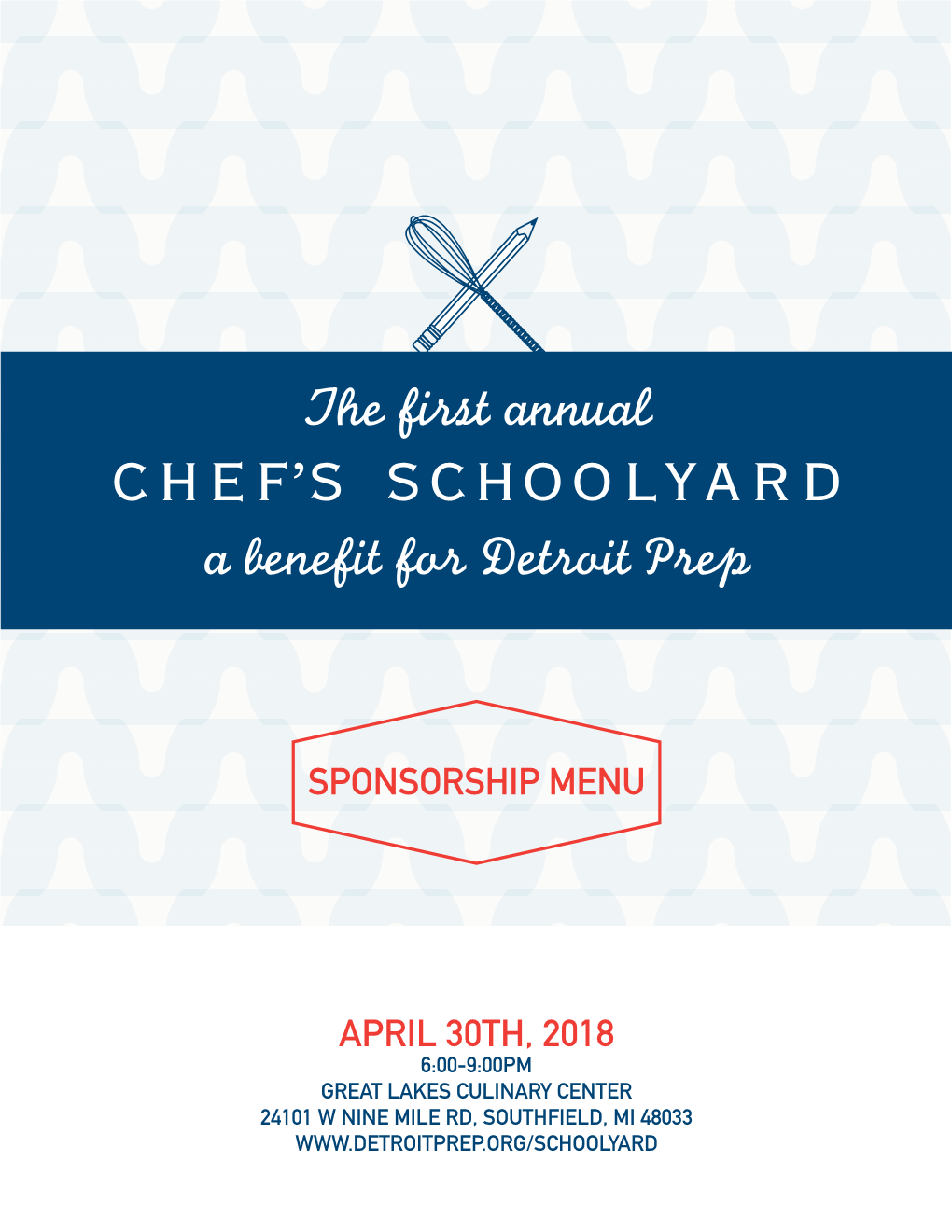 April 30Th, 2018 Sponsorship Menu