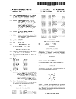 United States Patent (10) Patent No.: US 9.233,998 B2 Anderson Et Al