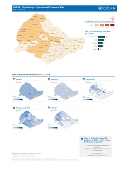 NEPAL: Okhaldunga - Operational Presence Map [As of 14 July 2015]
