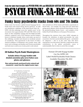WPFC 103 V-A Psych Funk Sa-Re-Ga! CD