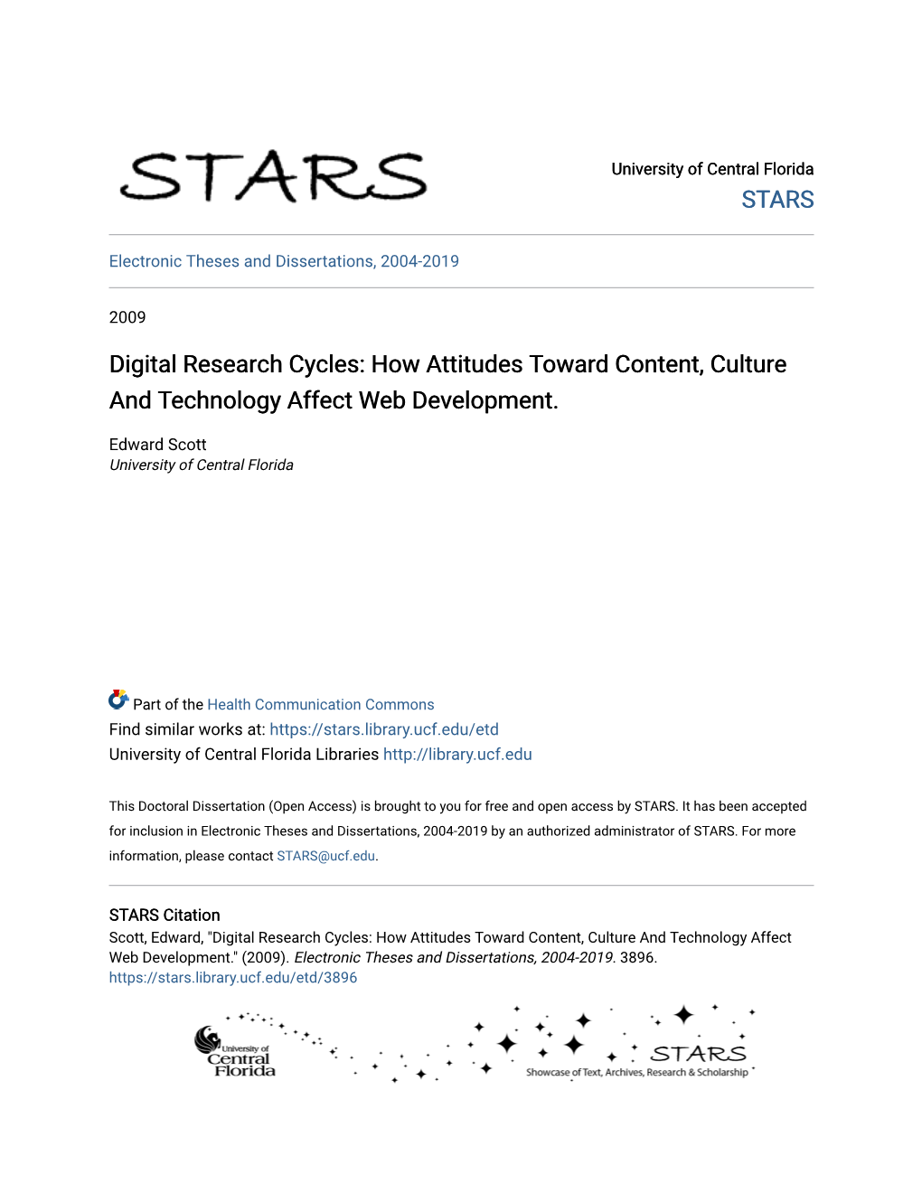 Digital Research Cycles: How Attitudes Toward Content, Culture and Technology Affect Web Development