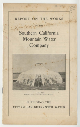 Southern California Mountain Water . Company