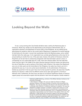 Looking Beyond the Walls