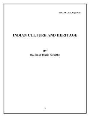 Paper 8 INDIAN CULTURE and HERITAGE