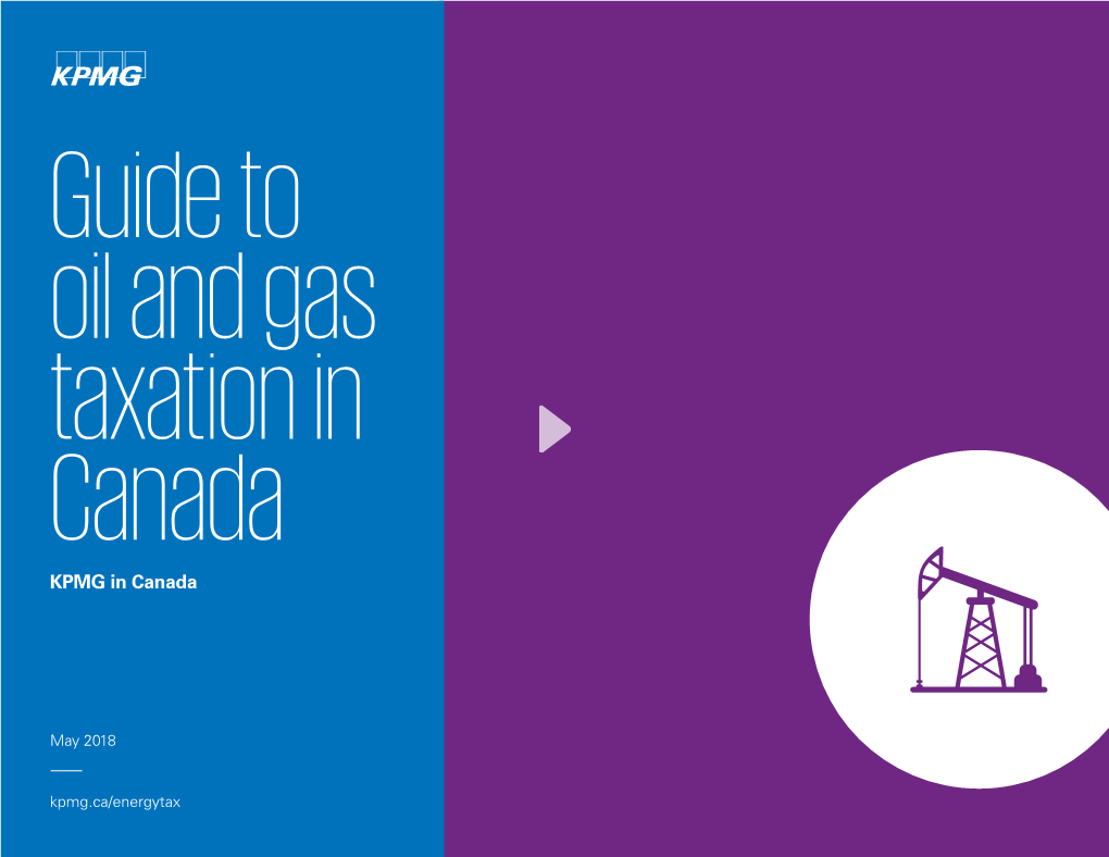 Guide to Oil and Gas Taxation in Canada