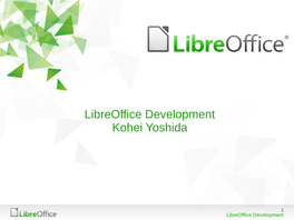 Libreoffice Development Kohei Yoshida