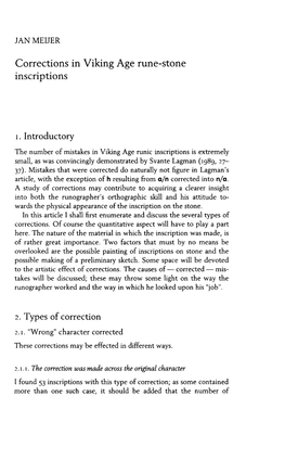 Corrections in Viking Age Rune-Stone Inscriptions