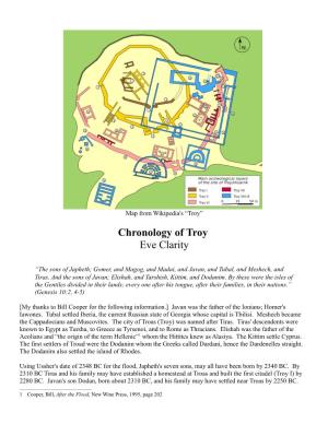 Chronology of Troy Eve Clarity