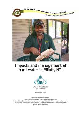 Impacts and Management of Hard Water in Elliott, NT