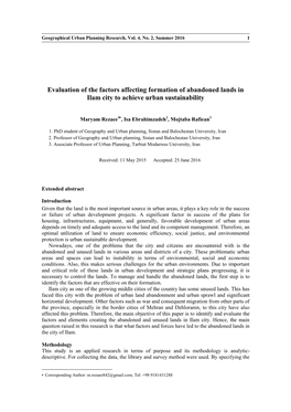 Evaluation and Ranking of Influencing Factors in Citizen Participation In