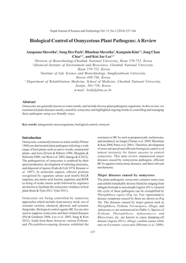 Biological Control of Oomycetous Plant Pathogens: a Review