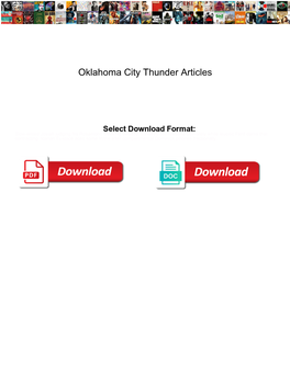 Oklahoma City Thunder Articles